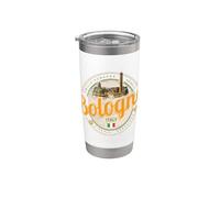 Bolonia Emilia-Romagna con pasta Italia recuerdo vintage Vaso térmico de acero inoxidable de doble pared