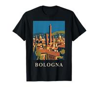 Bolonia Italia Torres Históricas Paisaje Urbano Viajes Diseño Camiseta