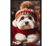 Bolonka Zwetna Winter Notizbuch, Buch: Das perfekte Geschenk für Bolonka Liebhaber & Hunde-Fans, Hundemotiv Liniert, A5: Tagebuch, Journal, ... Motiv, blanko, Freundin, Freund, Weihnachten
