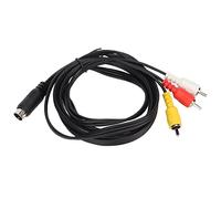 BOLORAMO Cable Compuesto de Sonido Y Vídeo, Mini DIN de 9 Pines a 3 RCA, Cable de PVC Extensible, Plug and Play Macho a Macho, Señal Estable para Monitor para Receptor AV