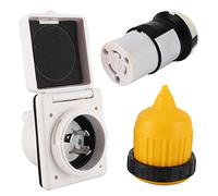 BOLORAMO Entrada de Alimentación de RV Conector Hembra 30 amp Marino Entrada de Bloqueo de de Plástico Fácil de Usar Enchufe de Entrada de Alimentación de Costa Elektronik Ürünler