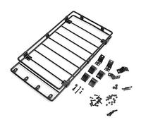 BOLORAMO Portaequipajes de Techo de Metal Estante de Equipaje de Techo de Base Ajustable para Modelo de Coche RC(Black)