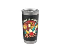 Bolos | Así es como ruedo, hombres, mujeres, niños | Funny Bowler Vaso térmico de acero inoxidable de doble pared