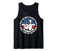 Bolos Divertidos Diciendo perdón por lo Que Digo Diez Pin Bowler Camiseta sin Mangas
