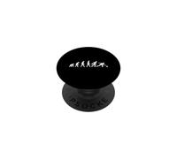 Bolos Evolución Divertido Jugar Bowling Amante Deporte PopSockets PopGrip Adhesivo