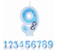 Bolosa Velas de cumpleaños de pingüino número 9