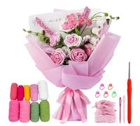 BoloShine Kit de Ganchillo para Principiantes Adultos - Rosas y Ramo de Flores con Tutoriales en Vídeo Paso a Paso, Completo Crochet Flower Set, Arte Hecho a Mano Regalo para Madre Hermana