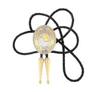 Boloties clásicos para mujeres y hombres, corbata de disco de cabeza tallada estilo vintage, estilo occidental, de poliuretano, para eventos formales