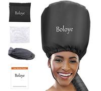 Boloye Accesorio para gorro de secador de pelo, tapa de secadora con capucha XL de 28.5 pulgadas para un secado más rápido y acondicionamiento profundo, espacio extra grande para cabello grueso y