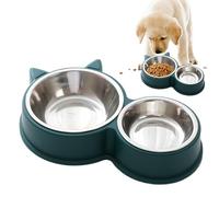 Bols De Chat En Métal - Bols En Acier Inoxydable Du Chat | Bols De Nourriture Pour Chats | Bols D'alimentation Des Chats | Bols De Chiens De Forme De L'oreille De Chat Antidérapant | Eau Et Alimentat