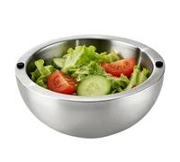 Bols de Mélange en Acier Inoxydable - Soucoupe Ronde à Double Paroi Isolée | Pour Salsa, Condiments, Sauces, Salades, Aliments Chauds et Froids, Apéritifs, Assaisonnements, Cuisine, Maison, Restaurant