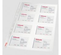 Bolsa 10 fundas tarjetas visitas multitaladro pvc formato a4 110 micra