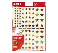 BOLSA 6 HOJAS GOMETS ESTRELLAS MULTICOLOR METALIZADAS PERMANENTES APLI 18396