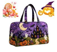 Bolsa Acolchada para Fin De Semana Bolso Tote Halloween Fantasma Gran | Bolsa Fin De Semana Truco O Trato para Gimnasio, Viajes, Avión, Tren, Vacaciones, Negocios,