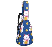 Bolsa acolchada para guitarra acústica con diseño de fantasmas de Halloween sobre fondo rosa, funda protectora para guitarra acústica, bajo eléctrico, guitarra clásica, Multicolor 03, 42.9x16.9x4.7 in