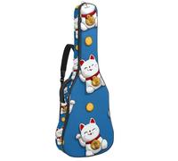 Bolsa acolchada para guitarra acústica con diseño de fantasmas de Halloween sobre fondo rosa, funda protectora para guitarra acústica, bajo eléctrico, guitarra clásica, Multicolor 06, 42.9x16.9x4.7 in