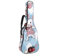 Bolsa acolchada para guitarra acústica con diseño de fantasmas de Halloween sobre fondo rosa, funda protectora para guitarra acústica, bajo eléctrico, guitarra clásica, Multicolor 10, 42.9x16.9x4.7 in