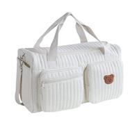 Bolsa acolchada para pañales de bebé de gran capacidad, bonita bolsa de viaje para hospital y viajes de fin de semana, Un oso, 18.9x10.24x8.66inch