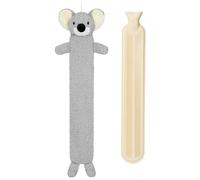 Bolsa Agua Caliente con Funda de Felpa- Botella Agua Caliente de Caucho Natural, 1 Litro - Funda de Animal de Peluche - Regalos Navidad (Coala Largo)