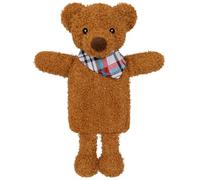 Bolsa Agua Caliente con Funda de Felpa- Botella Agua Caliente de Caucho Natural, 1 Litro - Funda de Animal de Peluche - Regalos Navidad (Oso Marrón)
