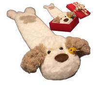 Bolsa Agua Caliente Goma Larga - Funda Peluche Perro | Saco Térmico 75cm Lleno De Agua, Tejido Suave Imitación Pelo Conejo | Ideal Cama Dolor Menstrual Relajación