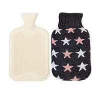 Bolsa agua caliente grande 2 l con funda piel punto,bolsa agua PVC,bolsa agua caliente,con funda paramantener el calor,alivio del dolor,calentador demanos para ni?os adultos,estrella