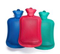 Bolsa Agua Caliente Juego De 3 Piezas De Botella De Agua Caliente Botella De Agua Caliente De Goma Natural Para Aliviar El Dolor Cuello Y Hombros Volver Noches Acogedoras Botella de Agua Caliente (Co