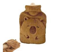 Bolsa Agua Caliente, Lindo Bolsas Agua Caliente, 1000ML Hot Water Bottle with Cover, Adorable Diseño de Capibara, Extraíble para su Limpieza, Extra Grueso y a Prueba de Fugas, Solo para Uso Adulto