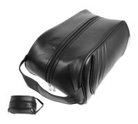 Bolsa Agua Zapatos para Resistente de Golf Negra de Cuero | Plegable y Multiuso, para Tenis y Equipaje, Organizador Portátil Cierre