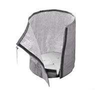 Bolsa aislada anticongelante para árbol con cierre de cordón, creada para proteger las plantas de las inclemencias del tiempo mientras permite el flujo de aire (gris-S)