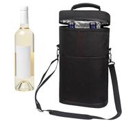 Bolsa aislada para bebidas, soporte para botellas de vino, enfriador de bebidas de viaje, kit organizador de almacenamiento para pícnic al aire libre, maletín acolchado para botellas de senderismo con