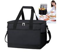 Bolsa aislante, bolsa de alimentos fríos para acampar al aire libre, organizador de retención de frío caliente de 35 litros con asa para frutas, verduras, bebidas, escuela, almuerzo, playa, picnic, RV