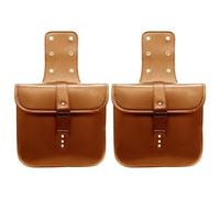 Bolsa Almacenamiento Alforjas Estilo Vintage para Motocicleta Caja Herramientas Equipaje Lateral Cuero PU(Brown)