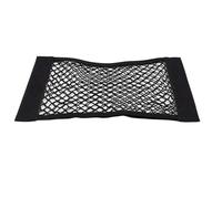 Bolsa Almacenamiento El Asiento Trasero Maletero Organizador Malla Red Cuerda Elástica Dos Niveles Bolsillo con Pegatinas Mágicas Almacenamiento Red(60 x 25cm)