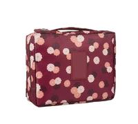 Bolsa Almacenamiento Ganchillo Bolsa de Almacenamiento Costura portátil, con divisores Malla, Organizador para Herramientas Tejido, Estuches y Bolsa Lavado para Ropa DIY(Red)