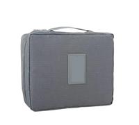 Bolsa Almacenamiento Ganchillo Bolsa de Almacenamiento Costura portátil, con divisores Malla, Organizador para Herramientas Tejido, Estuches y Bolsa Lavado para Ropa DIY(Light Grey)