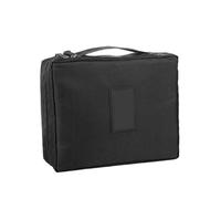 Bolsa Almacenamiento Ganchillo Bolsa de Almacenamiento Costura portátil, con divisores Malla, Organizador para Herramientas Tejido, Estuches y Bolsa Lavado para Ropa DIY(Black)