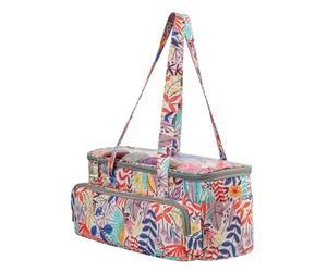 Bolsa Almacenamiento Ganchillo Bolsa de Almacenamiento for Lanas vacía con Hojas Arce, Bolsa Mano for Tejer, Cuadrada for Hilo Lana(Empty Bag-B)