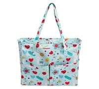 Bolsa Almacenamiento Ganchillo Bolsa de Tejer Impermeable, con Porta-Agujas Ganchillo, Caja para Herramientas Costura y Almacenamiento Lanas, Ideal para Uso Diario(Style 4)