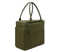 Bolsa Almacenamiento Ganchillo Bolsa organizadora de Gran Capacidad, Bolsa Almacenamiento for Lanas Lona, Bolsa Ganchillo sólida con Bolsillos(Green)