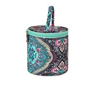 Bolsa Almacenamiento Lana Small Empty Yarn Storage Bag Cashew Flowers Knitting Tote Portable Travel Organize Crochet Hook Sewing Tools