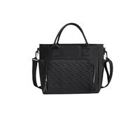 Bolsa Almuerzo Bolsa de almuerzo portátil, bolsa enfriadora de alimentos, caja térmica, fiambrera impermeable for oficina con correa for el hombro, funda aislada(Black)