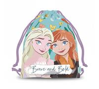 Bolsa almuerzo o merienda Frozen Anna y Elsa Disney Brave and bold 26x22cm saco de cuerdas