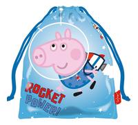 Bolsa almuerzo o merienda Peppa George Pig 26x22cm saco de cuerdas