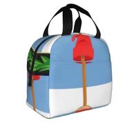Bolsa Almuerzo Térmica Aislada Para Niños Niñas Retro Argentina Emblema Nacional Reutilizable Mujeres Hombres Lonchera Impermeable Escuela Oficina Camping