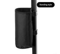 Bolsa antideslizante para baquetas con nailon reforzado y tablero de polipropileno integrado diseñado para un almacenamiento seguro de 20 baquetas (vertical (negro)