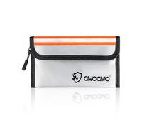 Bolsa Antifuego para Dinero 20 x 13 cm - Documentos Ignífuga con Aislamiento Térmico y Tiras Reflectantes para Objetos de Valor,Pasaporte, Factura - Plata