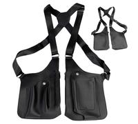 Bolsa antirrobo con múltiples bolsillos para hombre | Bolsa con doble correa de hombro y múltiples bolsillos - Bolsa de hombro al aire libre para Acción de Gracias, Navidad, protege eficazmente tu