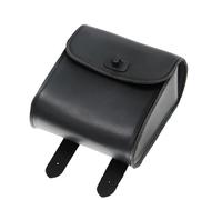 Bolsa Asiento Motocicleta Alforja Universal Para Manillar De Motocicleta Sillín Bolsa Lateral De Cuero PU Bolsa De Herramientas Para Kawasaki(Black)