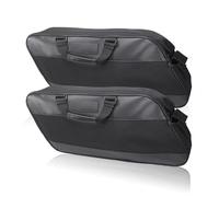Bolsa Asiento Motocicleta Bolsa De Sillín Negra Para Motocicleta Portaequipajes Suave Para Touring Road King Electra Street Glide Y Para Ultra Tour 93-23(2pieces)